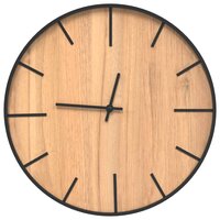 Wandklok &Oslash;39 cm ijzer en bewerkt hout bruin 2