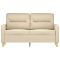 Tweezitsbank 120 cm stof cr&egrave;mekleurig 3