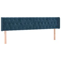 Hoofdborden 2 st 90x7x78/88 cm fluweel donkerblauw 2