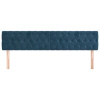 Hoofdborden 2 st 90x7x78/88 cm fluweel donkerblauw 3
