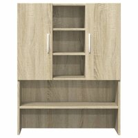 Wasmachinekasten 2 st bewerkt hout sonoma eikenkleurig 5