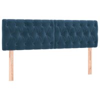 Hoofdborden 2 st 80x7x78/88 cm fluweel donkerblauw 2