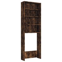 Wasmachinekast 64x24x190 cm gerookt eikenkleurig 2