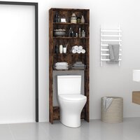 Wasmachinekast 64x24x190 cm gerookt eikenkleurig 3