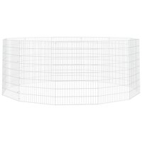 Dierenverblijf 12 panelen 54x80 cm gegalvaniseerd ijzer 2