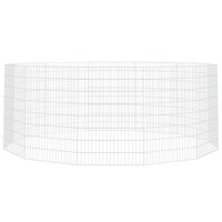 Dierenverblijf 12 panelen 54x80 cm gegalvaniseerd ijzer 3