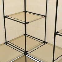 Hoekkledingkast 130x87x169 cm cr&egrave;me 5