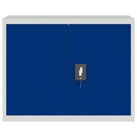 Archiefkast 90x40x70 cm staal lichtgrijs en blauw 3