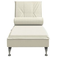 Massage chaise longue met bolster fluweel roze 4