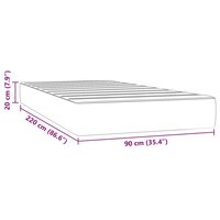 Pocketveringmatras 90x220x20 cm fluweel zwart 7