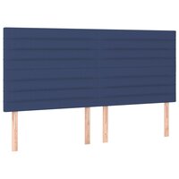 Hoofdborden 4 st 100x5x78/88 cm stof blauw 2