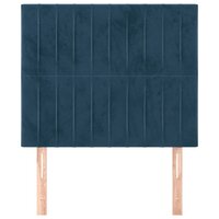 Hoofdborden 2 st 90x5x78/88 cm fluweel donkerblauw 3