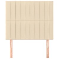 Hoofdborden 2 st 80x5x78/88 cm stof cr&egrave;mekleurig 3