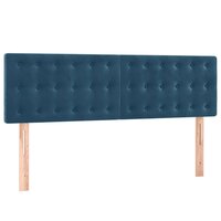 Hoofdborden 2 st 72x5x78/88 cm fluweel donkerblauw 2
