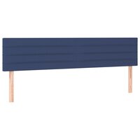 Hoofdborden 2 st 80x5x78/88 cm stof blauw 2