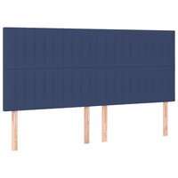 Hoofdborden 4 st 100x5x78/88 cm stof blauw 2