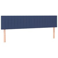 Hoofdborden 2 st 100x5x78/88 cm stof blauw 2