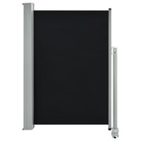 Tuinscherm uittrekbaar 120x300 cm zwart 2