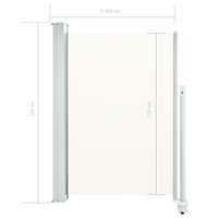 Tuinscherm uittrekbaar 120x300 cm cr&egrave;mekleurig 8