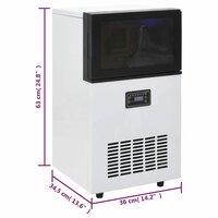 IJsblokjesmachine 45 kg/24 u zwart  10