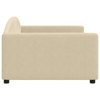 Slaapbank 100x200 cm stof cr&egrave;mekleurig 4