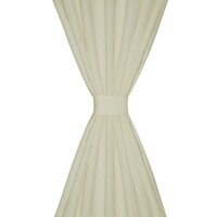 Micro-Satijnen Gordijnen met Ringen 140 x 175 cm 2 stuks (Creme) 3