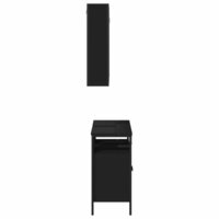 2-delige Badkamermeubelset bewerkt hout zwart 7