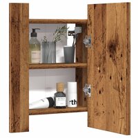 Badkamerspiegelkast LED 40x12x45 cm bewerkt hout oud hout 5
