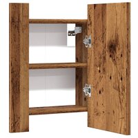 Badkamerspiegelkast LED 40x12x45 cm bewerkt hout oud hout 8