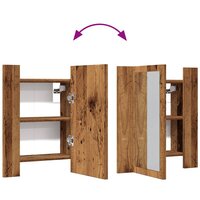 Badkamerspiegelkast LED 40x12x45 cm bewerkt hout oud hout 11