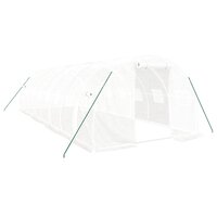 Tuinkas met stalen frame 24 m&sup2; 8x3x2 m wit 2