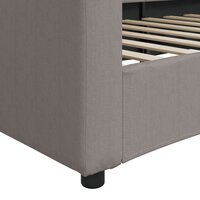 Slaapbank 90x200 cm stof taupe 6