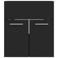 Badkamermeubelset spaanplaat zwart 8