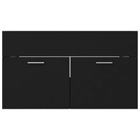 Wastafelkast 80x38,5x46 cm bewerkt hout zwart 5