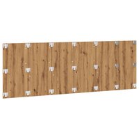 Hoofdbord wandmodel 240x1,5x80 cm bewerkt hout artisanaal eiken 4
