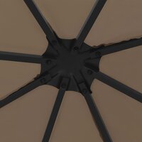 Prieel met LED-lichtslinger 3x3 m taupe 8