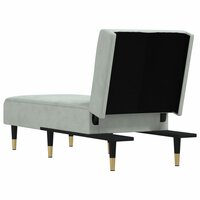 Chaise longue fluweel lichtgrijs 5