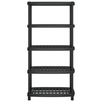Opbergrek 5-laags 93,5x45,5x194,5 cm polypropeen zwart 3