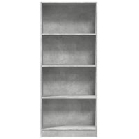 Boekenkast 60x24x143 cm bewerkt hout betongrijs 4