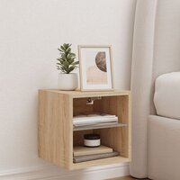 Tv-wandmeubel met LED-verlichting 30x28,5x30 cm sonoma eiken 4