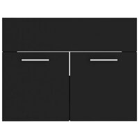 Badkamermeubelset spaanplaat zwart 8