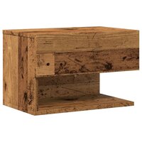 Nachtkastje wandgemonteerd oud houtkleurig 2