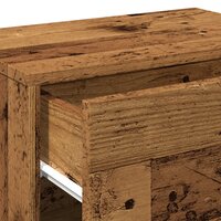 Nachtkastje wandgemonteerd oud houtkleurig 10