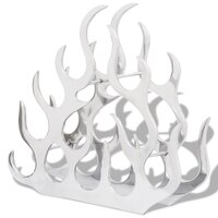 Wijnrek voor 11 flessen aluminium zilverkleurig  2