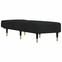 Chaise longue fluweel zwart 3