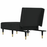 Chaise longue fluweel zwart 5