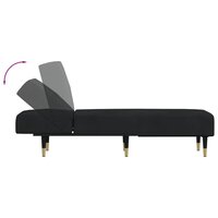 Chaise longue fluweel zwart 6