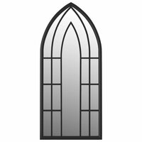 Tuinspiegel 100x45 cm ijzer zwart 2