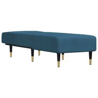 Chaise longue fluweel blauw 3