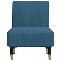 Chaise longue fluweel blauw 4